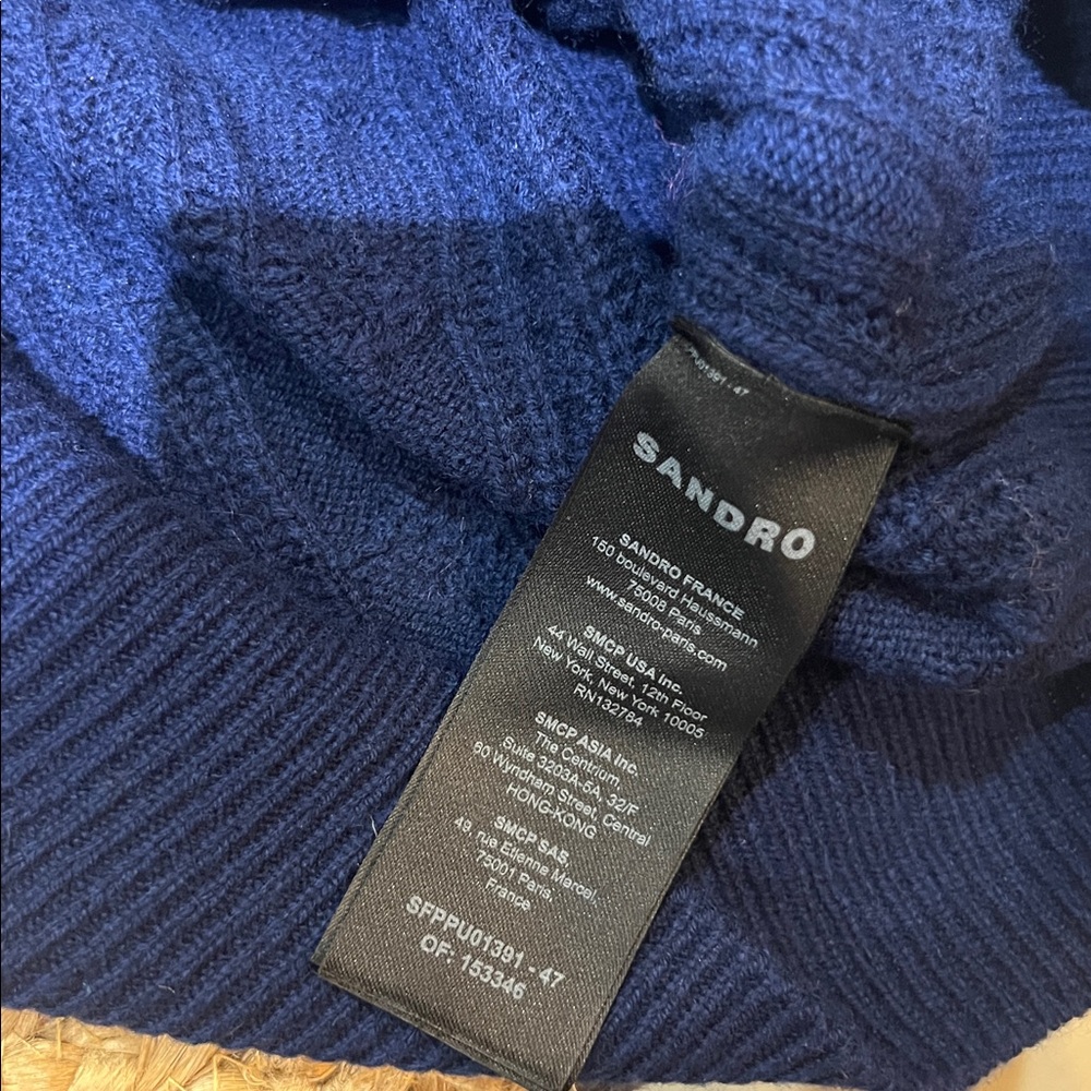 Sandro Guilhem Cable Knit Jumper Size 2 - Picture 7 of 7